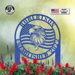 Speed Fabrication Patriotic Metal Signs Custom Eagle Yardstake