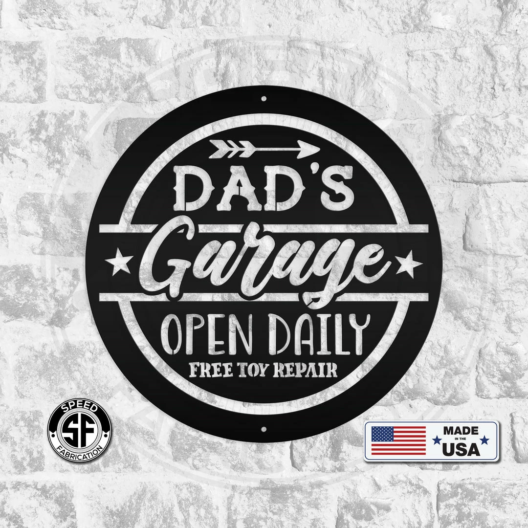 Speed Fabrication Garage Sign For Dad Garage Metal Signs