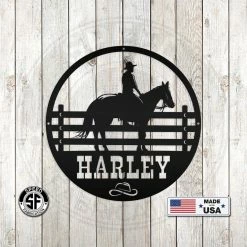 Speed Fabrication Custom Horse Name Metal Sign-Horse Stable Sign