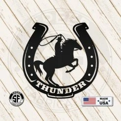 Speed Fabrication Personalized Horse Name Metal Sign- Horse Stable Name Sign Farm Metal Signs