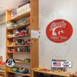 Speed Fabrication Business Indoor & Outdoor Metal Signs Custom Oval Daycare Business Metal Sign - Child Daycare-Preschool Sign