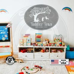 Speed Fabrication Business Indoor & Outdoor Metal Signs Custom Oval Daycare Business Metal Sign - Child Daycare-Preschool Sign