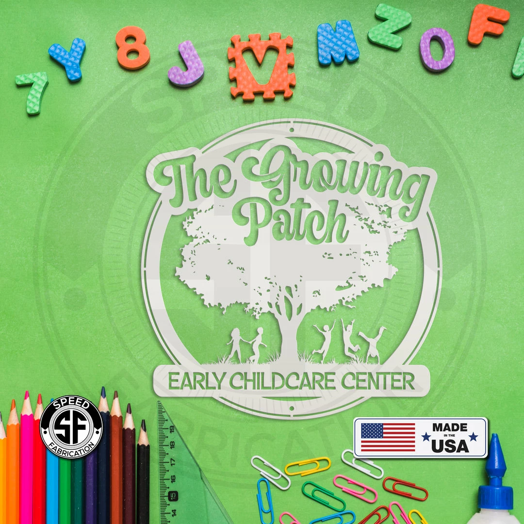 Speed Fabrication Business Indoor & Outdoor Metal Signs Custom Daycare Preschool Metal Sign - Child Daycare Business