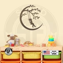 Speed Fabrication Child Swinging Sign-Metal Child On A Swing Sign