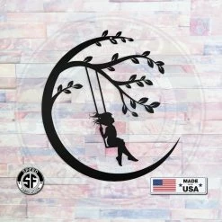 Speed Fabrication Child Swinging Sign-Metal Child On A Swing Sign