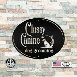 Speed Fabrication Custom Dog Grooming Business Sign-Animal Care Sign-Grooming Sign-Make It Your Own Wording Business Indoor & Outdoor Metal Signs