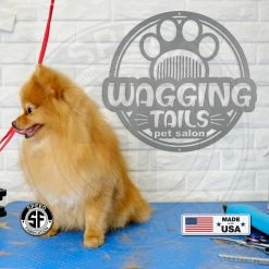 Speed Fabrication Custom Dog Grooming Sign, Pet Salon Sign, Custom Business Sign Business Indoor & Outdoor Metal Signs