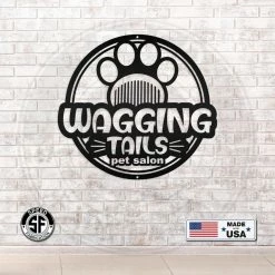 Speed Fabrication Custom Dog Grooming Sign, Pet Salon Sign, Custom Business Sign Business Indoor & Outdoor Metal Signs