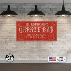 Speed Fabrication Rectangle Custom Garage Bar Metal Sign - Make It Your Own Wording- Man Cave Bar And Pub Custom Metal Signs