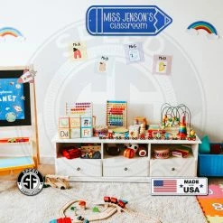 Speed Fabrication Custom Teacher Name Metal Sign - Personalized Classroom Sign - Gift For Teacher - Make Your Own Wording