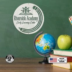 Speed Fabrication Custom Preschool Or School Metal Sign - Sign For School Or Business -Your Own Wording Or Logo