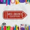 Speed Fabrication Custom Teacher Name Metal Sign - Personalized Classroom Sign - Gift For Teacher - Make Your Own Wording