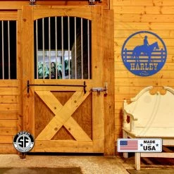 Speed Fabrication Custom Horse Name Metal Sign-Horse Stable Sign
