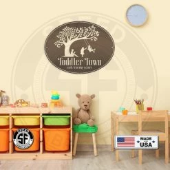 Speed Fabrication Business Indoor & Outdoor Metal Signs Custom Oval Daycare Business Metal Sign - Child Daycare-Preschool Sign