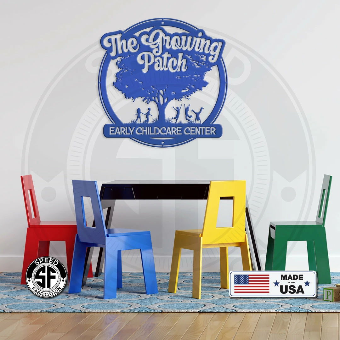 Speed Fabrication Business Indoor & Outdoor Metal Signs Custom Daycare Preschool Metal Sign - Child Daycare Business