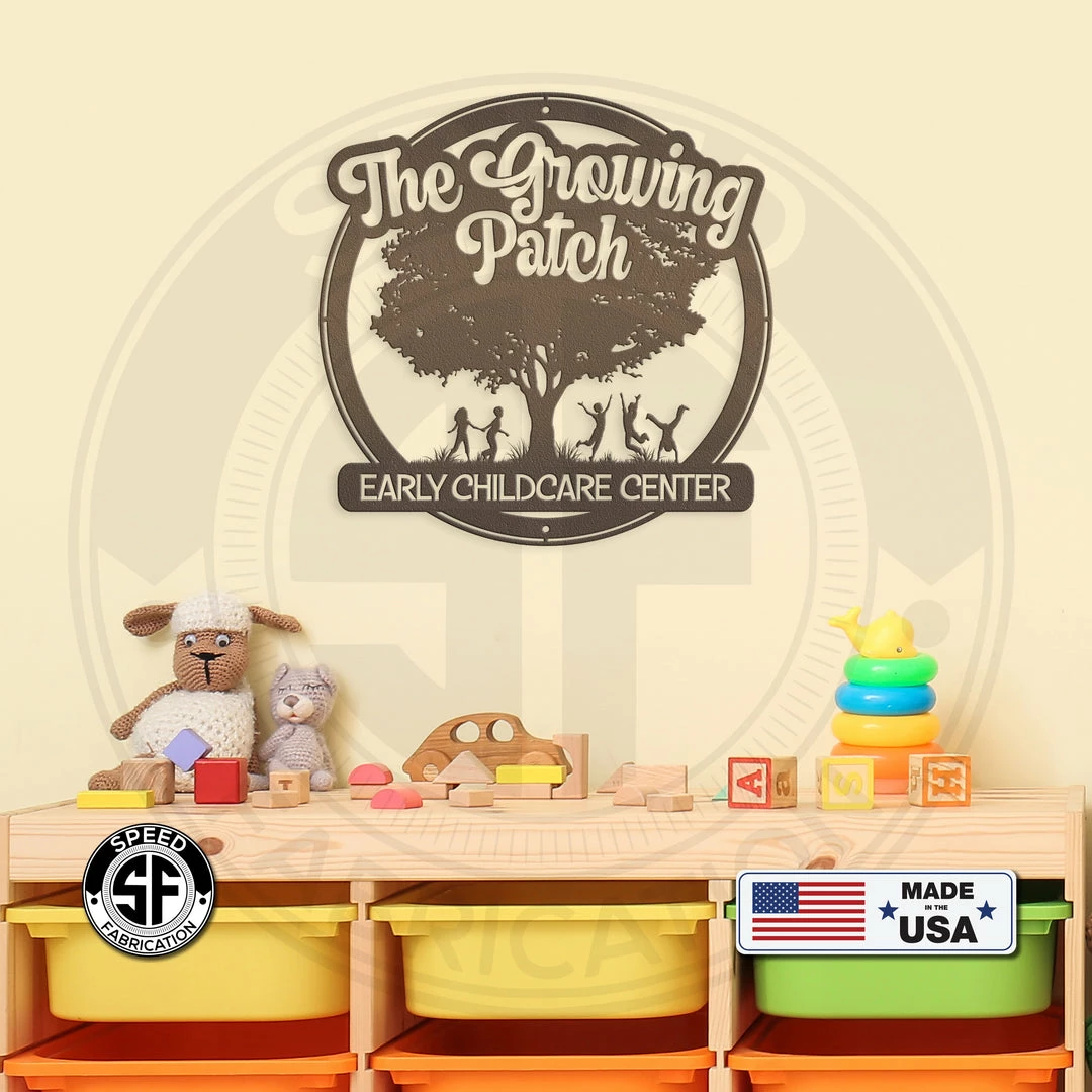 Speed Fabrication Business Indoor & Outdoor Metal Signs Custom Daycare Preschool Metal Sign - Child Daycare Business