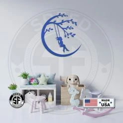 Speed Fabrication Child Swinging Sign-Metal Child On A Swing Sign