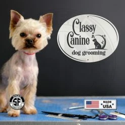 Speed Fabrication Custom Dog Grooming Business Sign-Animal Care Sign-Grooming Sign-Make It Your Own Wording Business Indoor & Outdoor Metal Signs