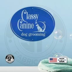 Speed Fabrication Custom Dog Grooming Business Sign-Animal Care Sign-Grooming Sign-Make It Your Own Wording Business Indoor & Outdoor Metal Signs