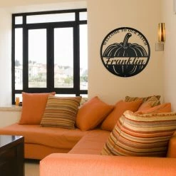 Speed Fabrication Fall/Autumn Metal Signs Personalized Welcome To Our Patch Metal Sign - Autumn Pumpkin Decor - Outdoor Fall Decor