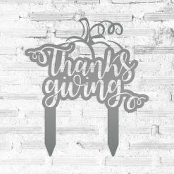 Speed Fabrication Thanksgiving Pumpkin Metal Yard Stake - Autumn Decor Fall/Autumn Metal Signs