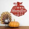 Speed Fabrication Custom Plaid Pumpkin Metal Sign - Autumn Decor