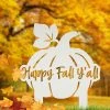 Speed Fabrication Fall/Autumn Metal Signs Happy Fall Y'all Pumpkin Metal Yard Stake - Autumn Decor