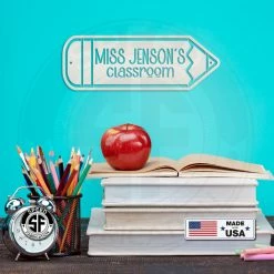Speed Fabrication Custom Teacher Name Metal Sign - Personalized Classroom Sign - Gift For Teacher - Make Your Own Wording