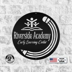 Speed Fabrication Custom Preschool Or School Metal Sign - Sign For School Or Business -Your Own Wording Or Logo