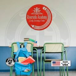 Speed Fabrication Custom Preschool Or School Metal Sign - Sign For School Or Business -Your Own Wording Or Logo