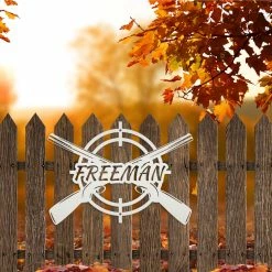 Speed Fabrication Hunting & Fishing Metal Signs Personalized Rifle Metal Sign - Hunting Sign - Your Own Wording - Laser Cut