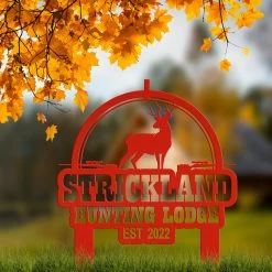 Speed Fabrication Personalized Deer Lodge Yard Stake - Make Your Own Wording