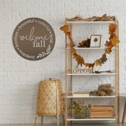 Speed Fabrication Round Welcome Sign For Fall - Autumn Decor - Door Sign For Fall