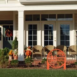 Speed Fabrication Fall/Autumn Metal Signs Fall Welcome Metal Yard Stake - Autumn Decor - Yard Sign For Fall
