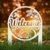 Speed Fabrication Fall/Autumn Metal Signs Fall Welcome Metal Yard Stake - Autumn Decor - Yard Sign For Fall