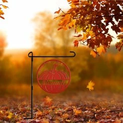 Speed Fabrication Fall/Autumn Metal Signs Personalized Welcome To Our Patch Metal Sign - Autumn Pumpkin Decor - Outdoor Fall Decor