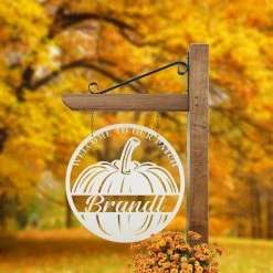 Speed Fabrication Fall/Autumn Metal Signs Personalized Welcome To Our Patch Metal Sign - Autumn Pumpkin Decor - Outdoor Fall Decor