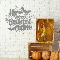 Speed Fabrication Halloween Metal Signs Home Sweet Haunted Home Metal Sign - Halloween Decor
