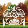 Speed Fabrication Jack O Lantern Metal Yard Stake - Halloween Decor Halloween Metal Signs