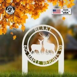 Speed Fabrication Custom Address Deer Yard Stake