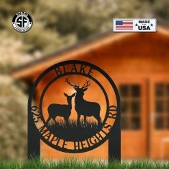 Speed Fabrication Custom Address Deer Yard Stake