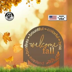 Speed Fabrication Welcome Fall Metal Yard Stake - Autumn Decor Fall/Autumn Metal Signs