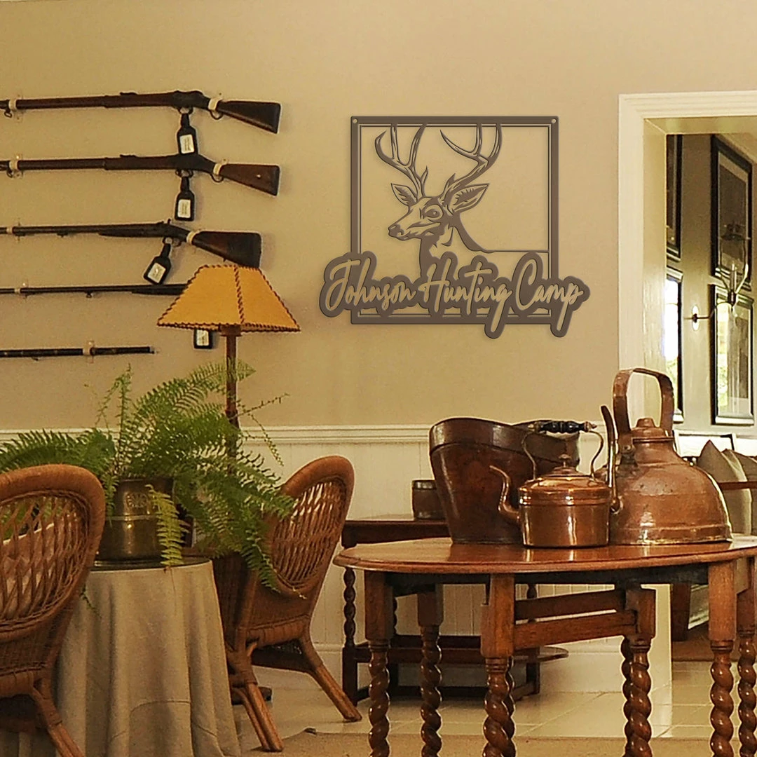 Speed Fabrication Personalized Deer Hunting Camp Metal Sign - Your Own Wording Hunting & Fishing Metal Signs
