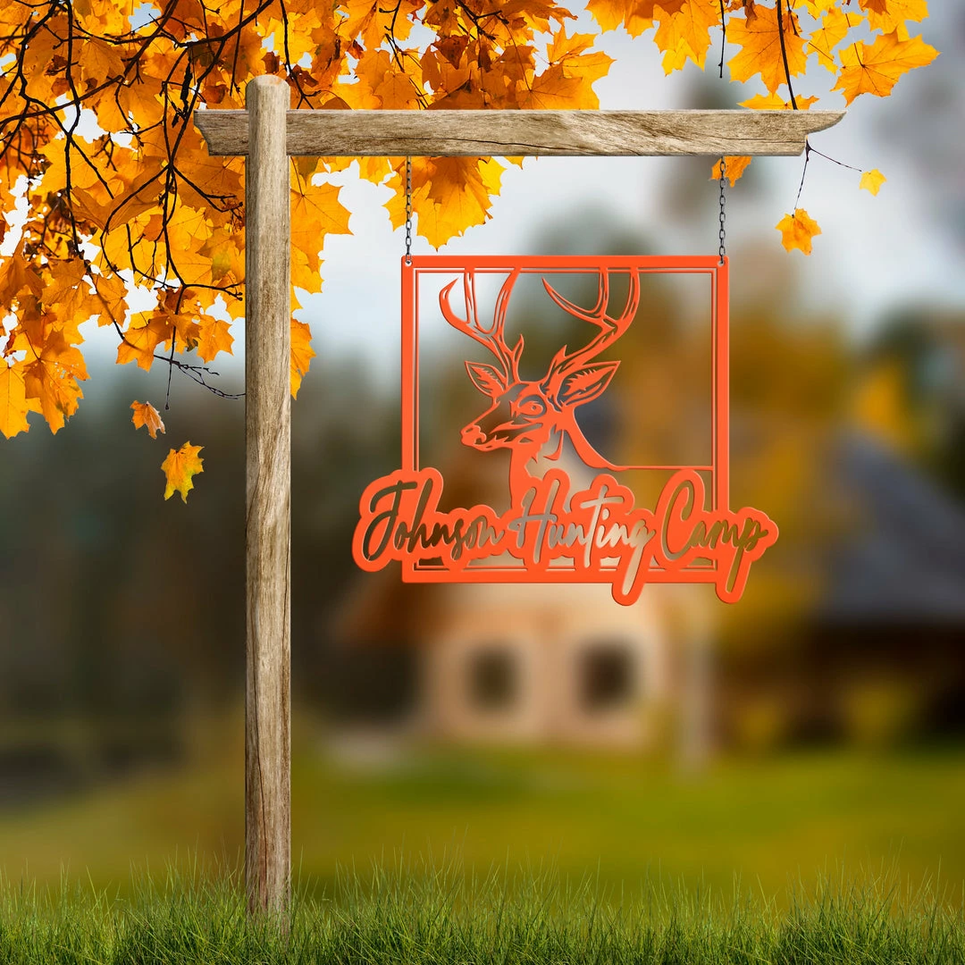 Speed Fabrication Personalized Deer Hunting Camp Metal Sign - Your Own Wording Hunting & Fishing Metal Signs