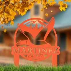 Speed Fabrication Hunting & Fishing Metal Signs Custom Duck Hunting Metal Lawn Sign - Your Name Lawn Sign