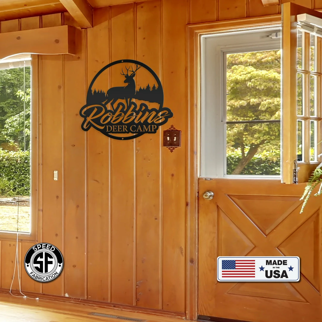 Speed Fabrication Personalized Deer Metal Sign - Hunting Sign
