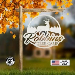 Speed Fabrication Personalized Deer Metal Sign - Hunting Sign