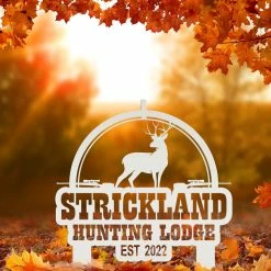 Speed Fabrication Personalized Deer Lodge Yard Stake - Make Your Own Wording