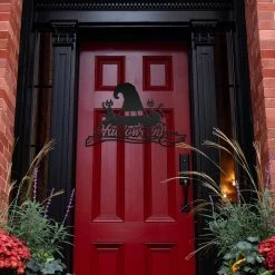 Speed Fabrication Halloween Metal Signs Metal Halloween Wall Decor - Witch's Hat Halloween Sign