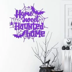 Speed Fabrication Halloween Metal Signs Home Sweet Haunted Home Metal Sign - Halloween Decor